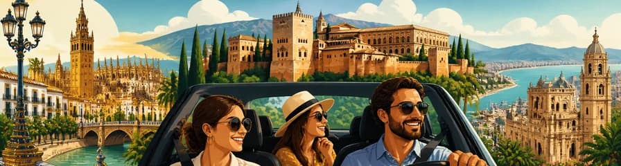 Traslado privado entre Sevilla y Málaga, con opción de parada en la Alhambra