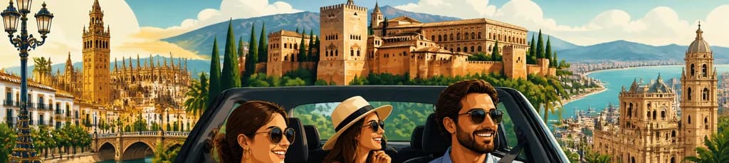Traslado privado entre Sevilla y Málaga, con opción de parada en la Alhambra
