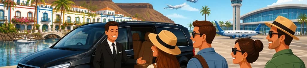Servicio de traslado privado: de Puerto de Mogán al aeropuerto de Las Palmas (LPA) en Gran Canaria
