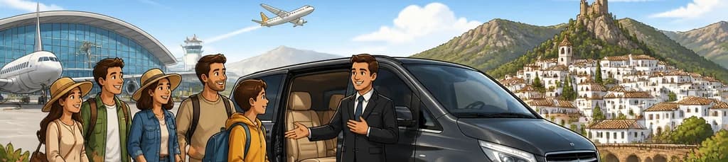 Servicio de traslado privado: del aeropuerto de Málaga (AGP) a Cortes de la Frontera