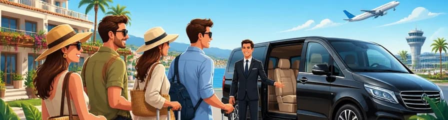 Servicio de traslado privado: del Hotel Marbella Beach Resort al aeropuerto de Málaga (AGP)