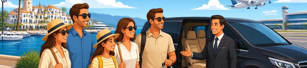 Servicio de traslado privado desde el Puerto de la Duquesa hasta el aeropuerto de Málaga (AGP)