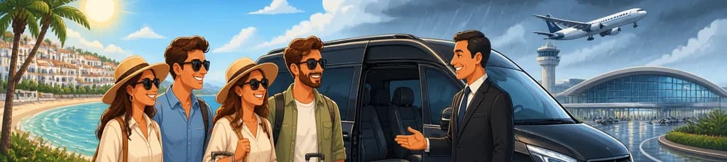Servicio de traslado privado desde Cala de Mijas con destino al aeropuerto de Málaga (AGP)