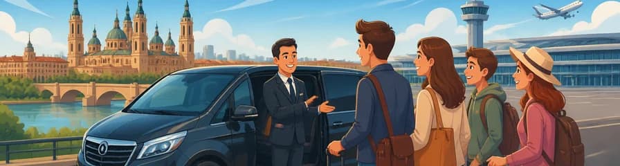 Servicio de traslado privado desde el centro de Zaragoza al aeropuerto de Zaragoza