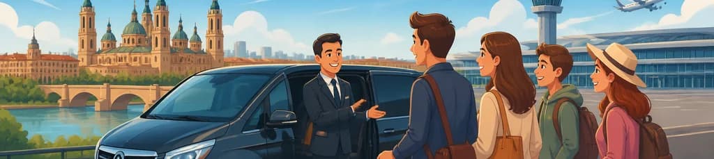 Servicio de traslado privado desde el centro de Zaragoza al aeropuerto de Zaragoza