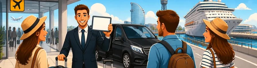 Servicio de traslado particular desde el aeropuerto de El Prat en Barcelona hasta la terminal de cruceros