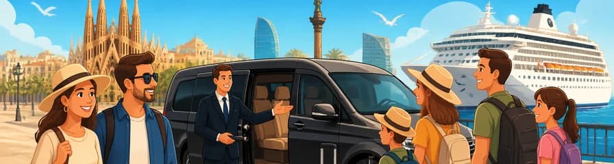 Servicio de traslado privado en Barcelona desde el corazón de la ciudad hasta la terminal de cruceros