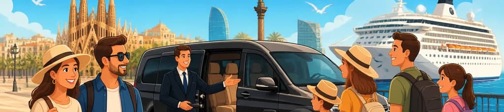 Servicio de traslado privado en Barcelona desde el corazón de la ciudad hasta la terminal de cruceros
