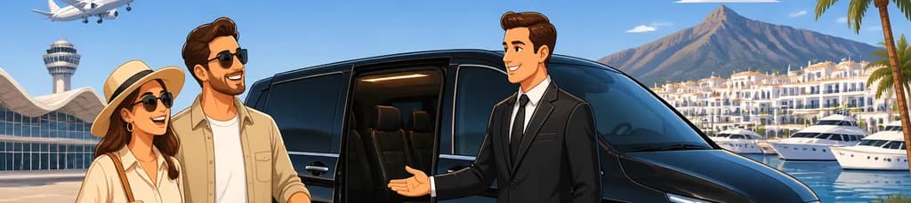 Servicio de traslado individual desde el aeropuerto de Málaga (AGP) con destino a Puerto Banús