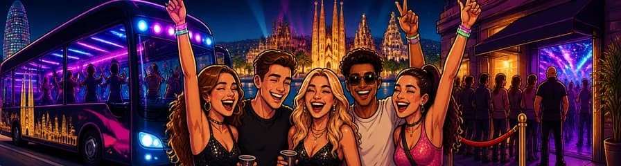 Autobús de fiesta en Barcelona y acceso VIP a discoteca