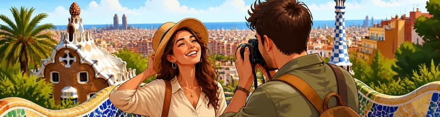 Sesión fotográfica en el Park Güell: la magia de los colores