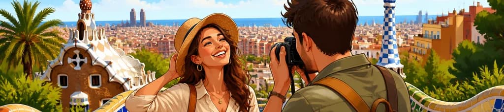 Sesión fotográfica en el Park Güell: la magia de los colores
