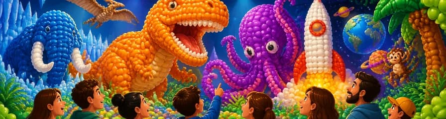 Balloon Story: Un viaje inmersivo con esculturas de globos gigantes en Barcelona
