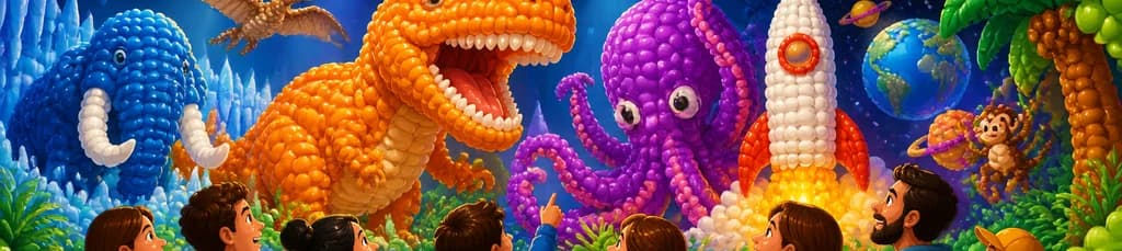 Balloon Story: Un viaje inmersivo con esculturas de globos gigantes en Barcelona