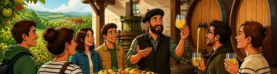 Tour guiado para explorar una sidrería vasca