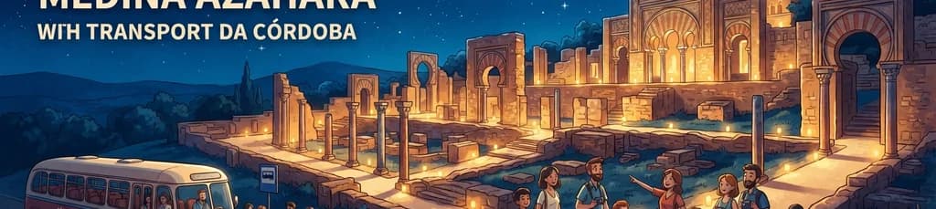 Visita nocturna a Medina Azahara con transporte en autobús desde Córdoba