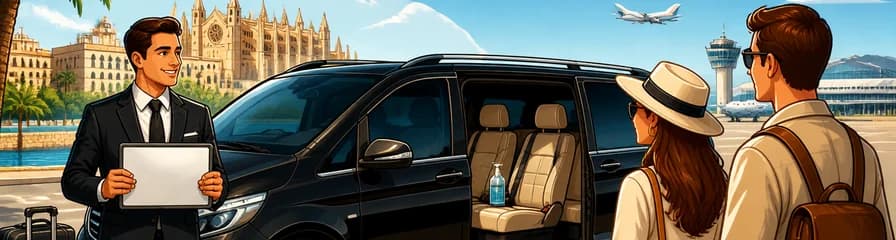 Servicio de traslado privado en furgoneta de lujo desde Palma hacia el aeropuerto de Palma de Mallorca (PMI)