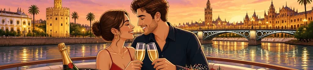 Travesía romántica de 90 minutos en barco con Möet Chandon