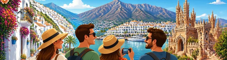 Excursión privada de ocho horas a Mijas, Marbella y Puerto Banús con salida desde Málaga