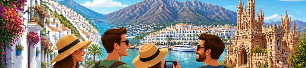 Excursión privada de ocho horas a Mijas, Marbella y Puerto Banús con salida desde Málaga