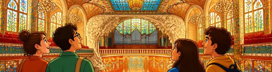 Acceso a la Sala de Conciertos del Palau de la Música Catalana