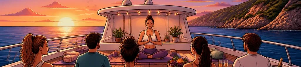 Travesía en barco con yoga al atardecer en Dénia