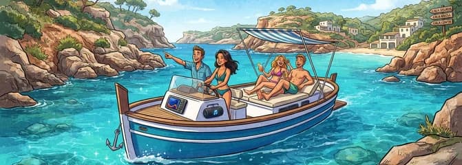 Alquiler de barco sin licencia en Sant Josep de sa Talaia: 4 horas para 4 personas