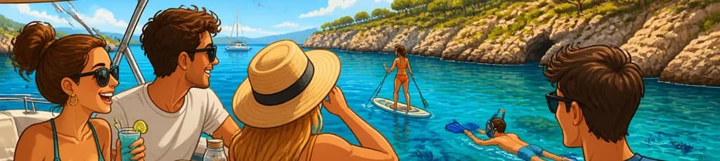 Aventura marina de dos horas y media: snorkel y paddle surf en las calas de Mallorca