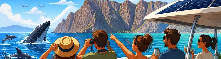 Experiencia de 5 horas: avistamiento y escucha de ballenas y delfines con visita a Los Gigantes