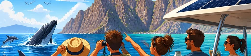 Experiencia de 5 horas: avistamiento y escucha de ballenas y delfines con visita a Los Gigantes