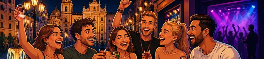 Recorrido Nocturno por Valencia: Bares, Chupitos de Cortesía y Acceso a Discoteca