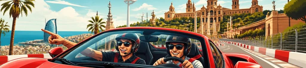 Vive la emoción de conducir un supercoche en un recorrido de 40 minutos por el antiguo circuito urbano de F1 de Barcelona