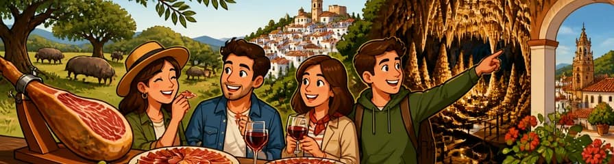 Aventura gastronómica y natural desde Sevilla: Degustación de jamón ibérico y visita a las cuevas de Aracena