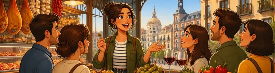 Descubre la historia culinaria española en un tour de mercado con maridaje opcional en Madrid