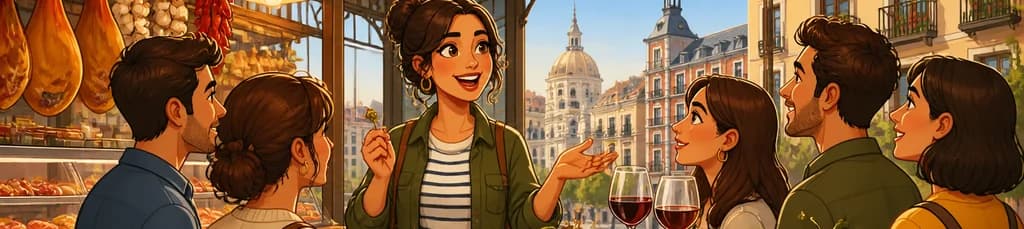 Descubre la historia culinaria española en un tour de mercado con maridaje opcional en Madrid