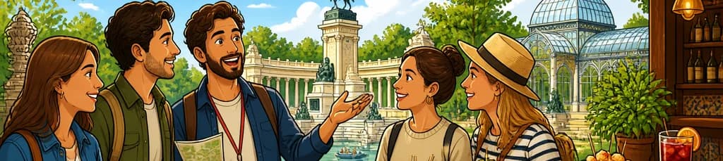 Recorrido guiado por el Parque del Retiro de Madrid con degustación de tapas