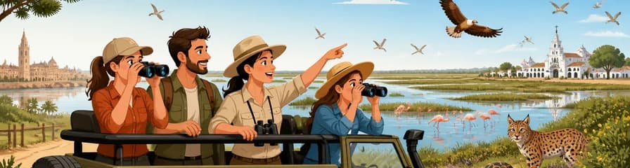 Viaje de un día completo al Parque Nacional de Doñana con visita guiada desde Sevilla