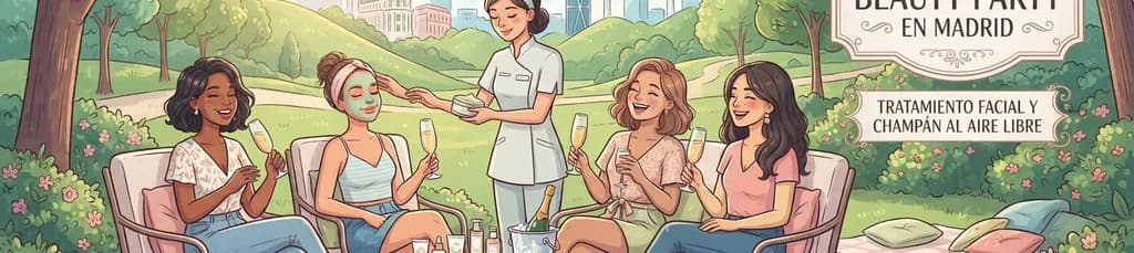 Sesión de belleza con tratamiento facial y champán para compartir en Madrid