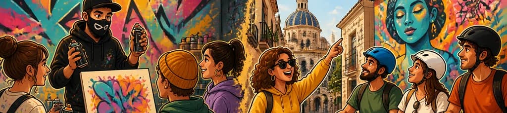 Taller de grafiti y recorrido ciclista por el arte urbano valenciano