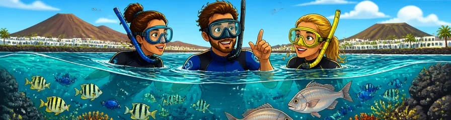 Recorrido guiado de snorkel de dos horas en Costa Teguise, Lanzarote