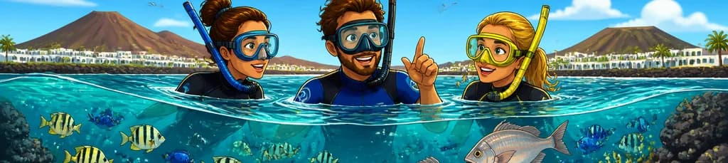 Recorrido guiado de snorkel de dos horas en Costa Teguise, Lanzarote