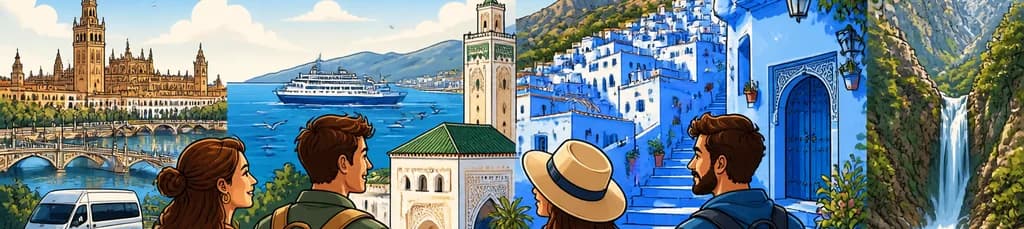 Escapada de dos días a la Ciudad Azul de Chefchaouen y Tánger partiendo desde Sevilla