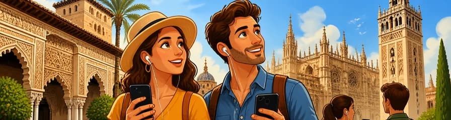 Acceso al Real Alcázar y la Catedral de Sevilla con aplicación de audioguía
