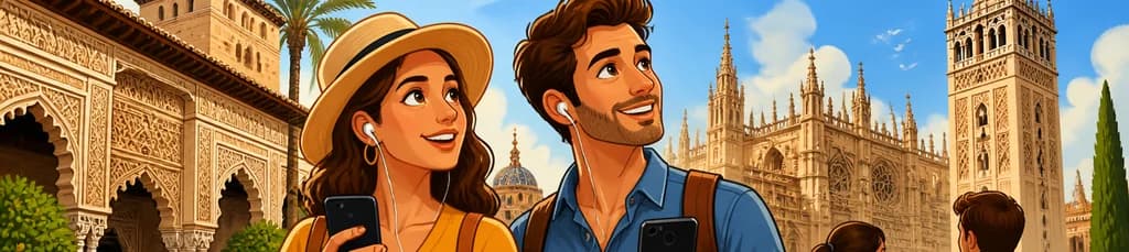 Acceso al Real Alcázar y la Catedral de Sevilla con aplicación de audioguía