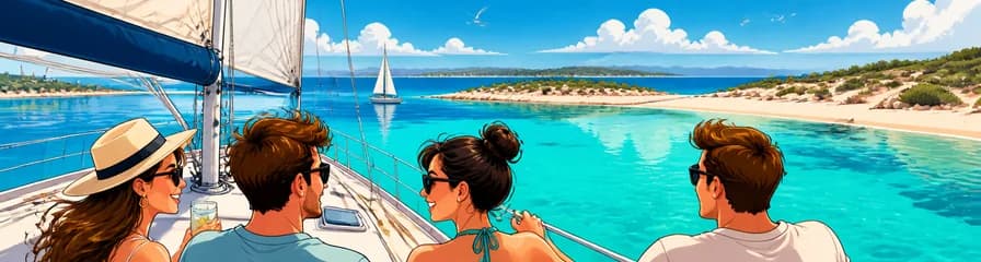 Excursión privada de día completo en velero por la Playa de Ses Illetes