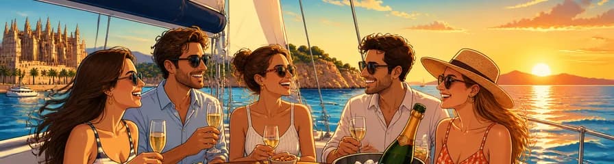 Travesía en velero por Mallorca al mediodía o al atardecer, con aperitivos ligeros y barra libre