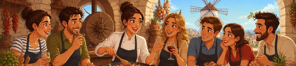 Taller culinario de gastronomía española en Mallorca
