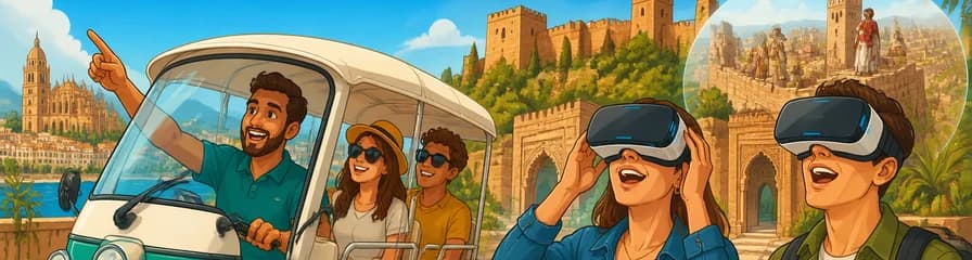 Recorrido privado en tuk-tuk eléctrico por los tesoros costeros de Málaga