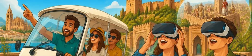 Recorrido privado en tuk-tuk eléctrico por los tesoros costeros de Málaga
