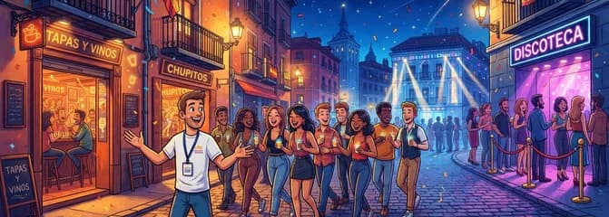Recorrido de bares por Madrid: Bares, chupitos de bienvenida y entrada a discotecas